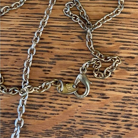 Lot Two Kohls Necklaces Translucent White Circle & Heart w/Brushed Gold Charms - Picture 11 of 11